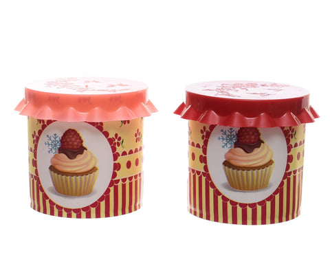 Al-Hazaz Plastic Zad Medium Spice Container 2-Piece Set with Decorative Stickers Premium Airtight Seasoning Jars for Kitchen Storage - Multicolor Stickers