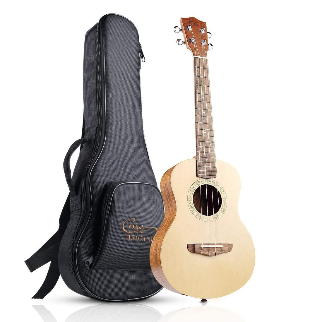 Wooden Spruce Ukulele with Gig Bag (23in)