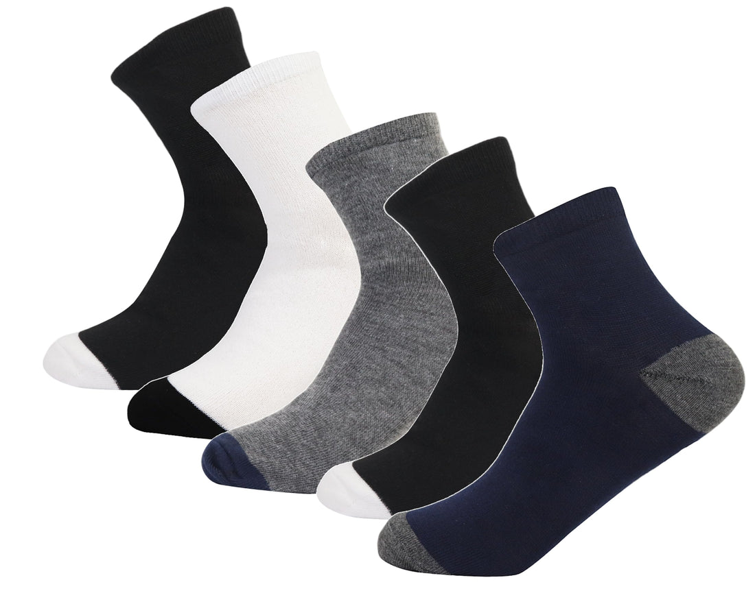 White Flower Unisex Set Of 5 Pieces Casual Socks Socks