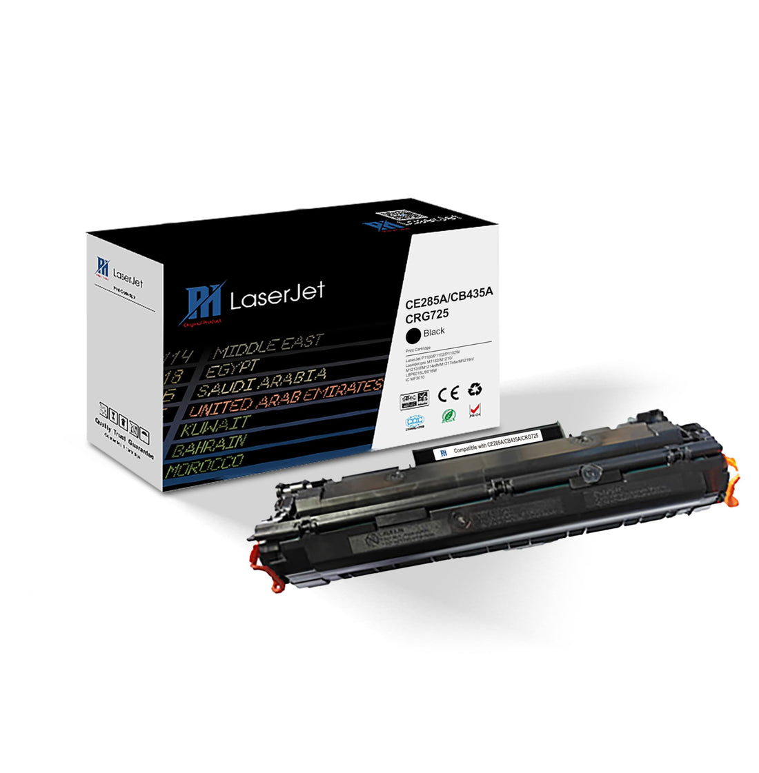 PH 85A Compatible Black Toner Cartridge Replacement for CE285A CB435A CRG725 – High Yield Laser Printer Toner
