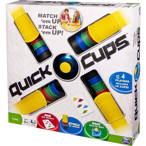 Wonka Quick Cups Stacking Game for Kids, Classic Speed Cup Game with 24 Picture Cards, 20 BPA-Free Cups, Bell & Instructions, Fun Parent-Child Interactive Play for Hand-Eye Coordination and Color Lear