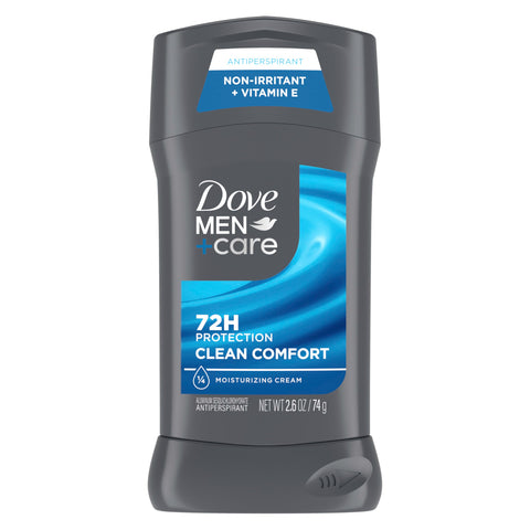 Dove Men+Care Antiperspirant Deodorant 48-hour sweat and odor protection Clean Comfort Antiperspirant for men formulated with vitamin E and Triple Action Moisturizer 2.7 oz