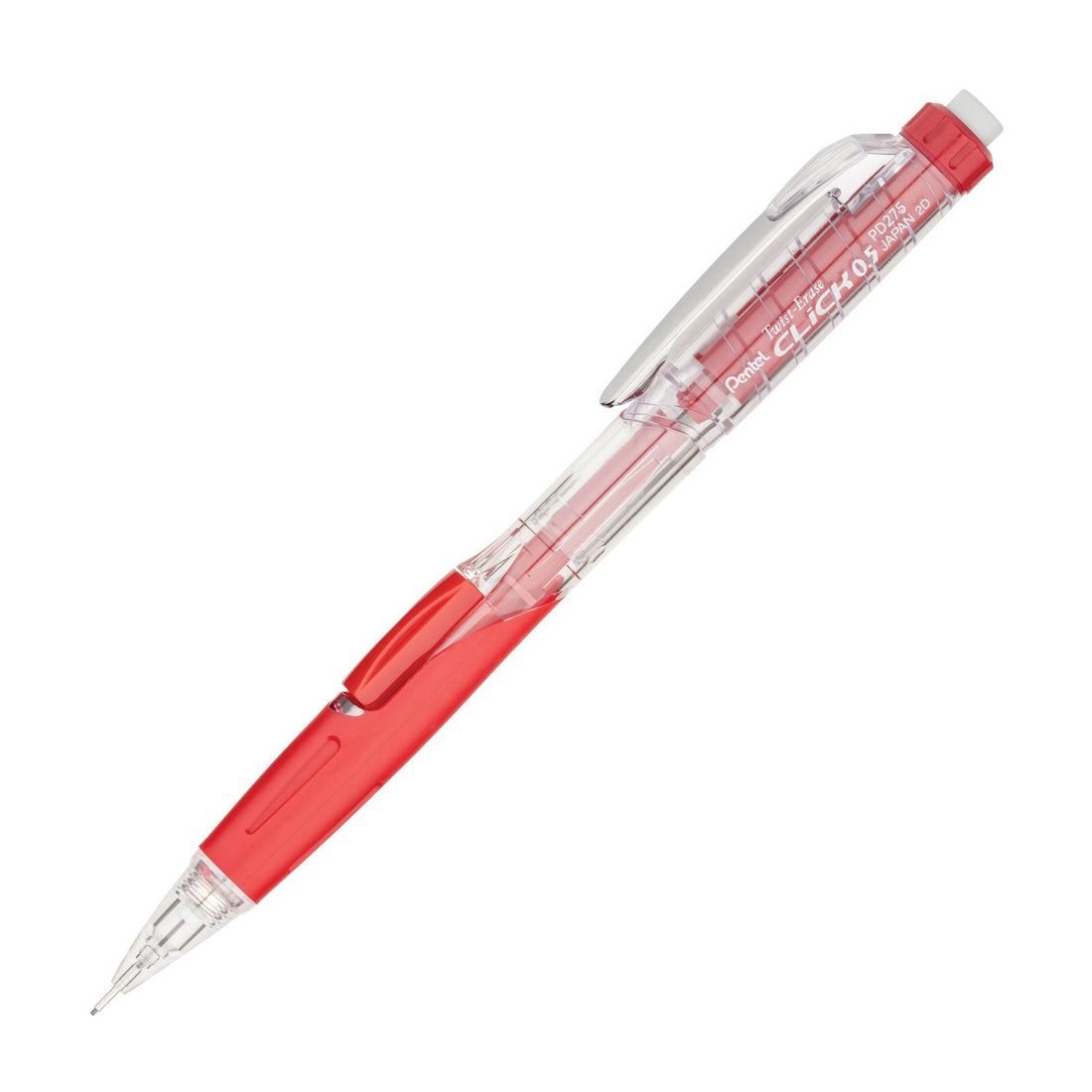 Pentel twist-erase click 0.5 mm mechanical pencil, red
