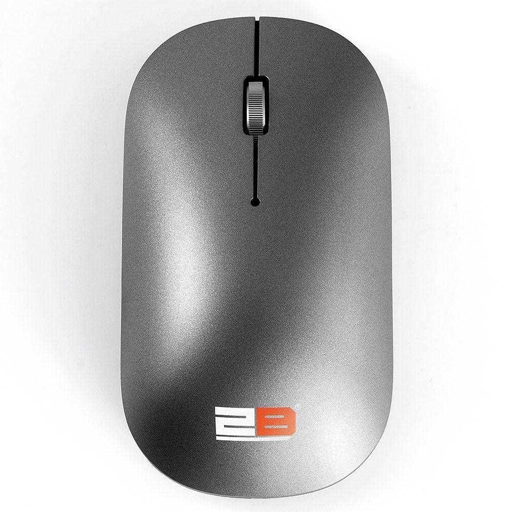 2B (MO876) 2.4GHz Slim Wireless Optical Mouse with Blue Light - Gray