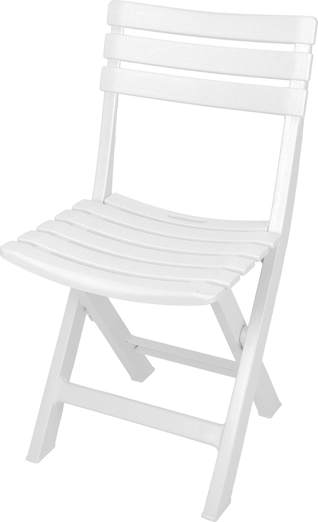 Spetebo Plastic Folding Chair - 80 x 45 cm - White - Balcony & Bistro Chair - Foldable Camping & Outdoor Chair