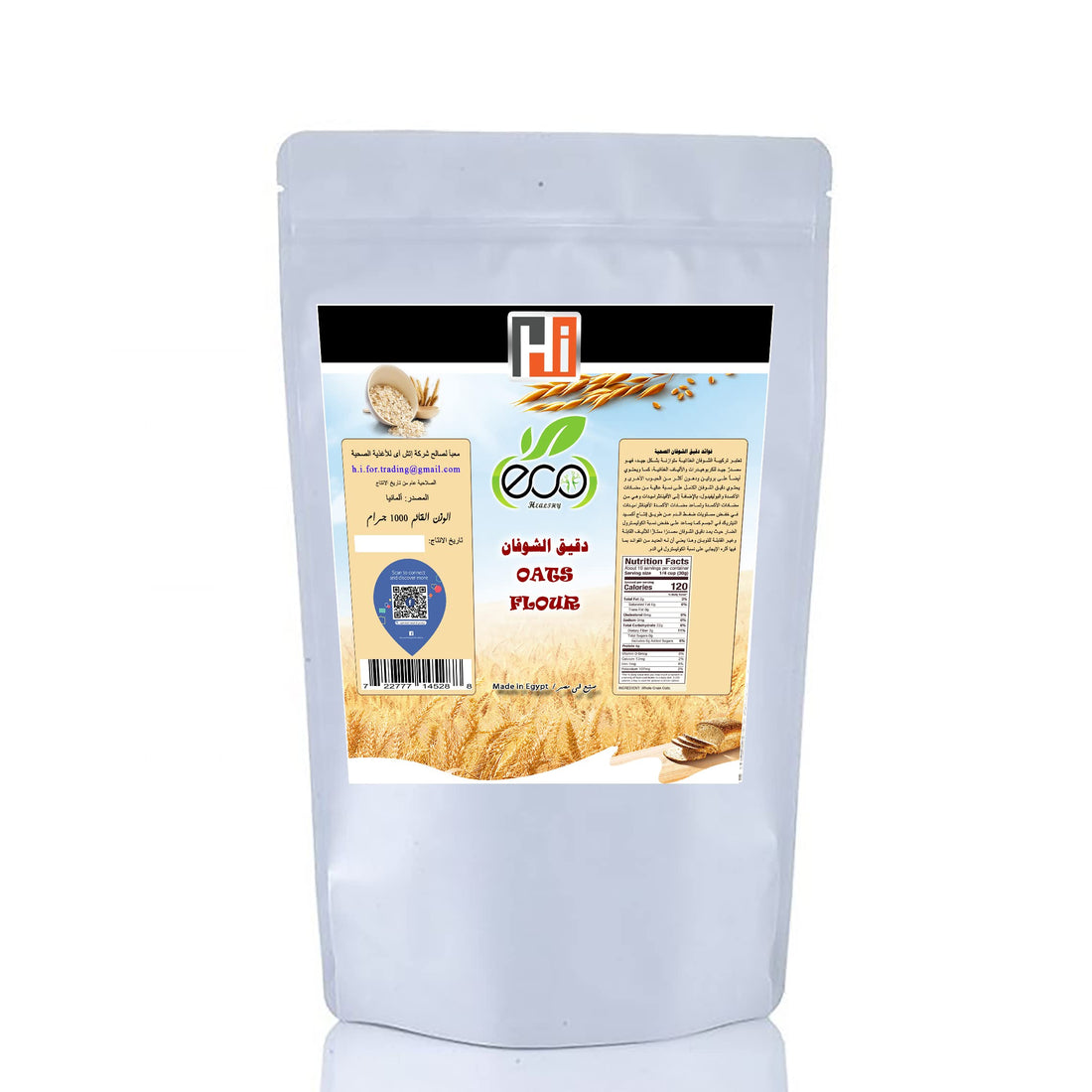 Eco Healthy -Natural & Pure Oats Flour - 1000g