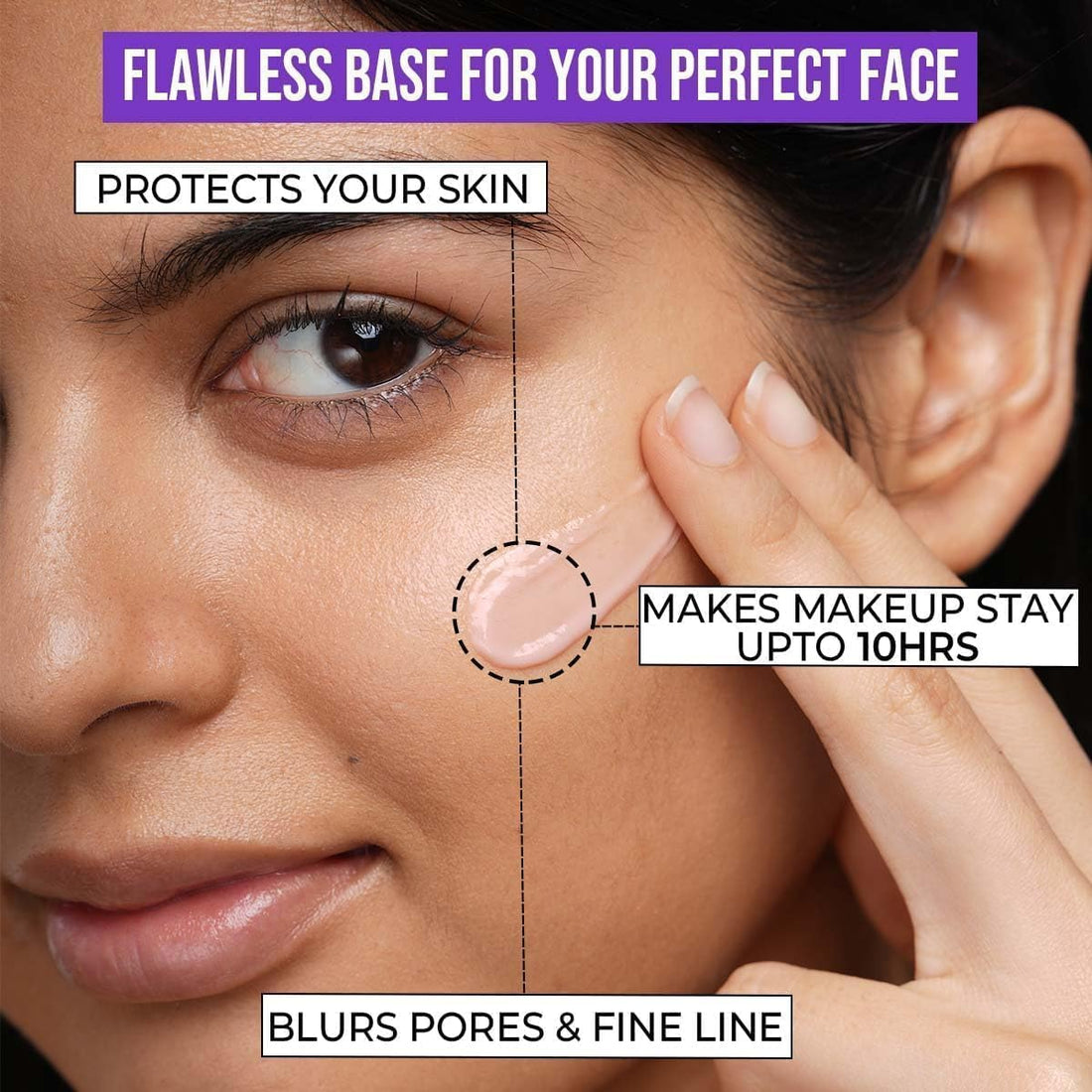 Primer GLOW VEIL -24H HAYRATING, Gel-Based & Hydrating Face Primer For Smoothing Skin & Gripping Makeup, Moisturizes & Primes, Clear 35ML