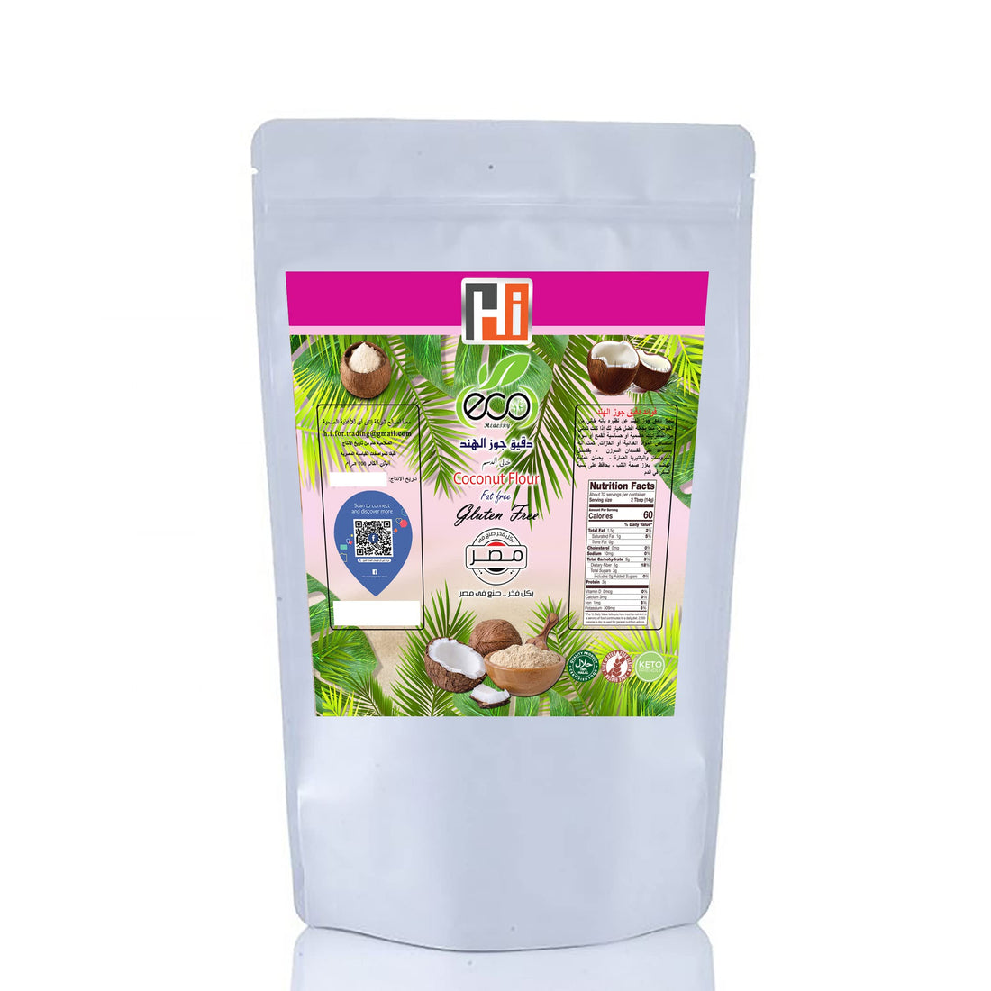 Eco Healthy - Coconut Flour Free Fat - 700 gm