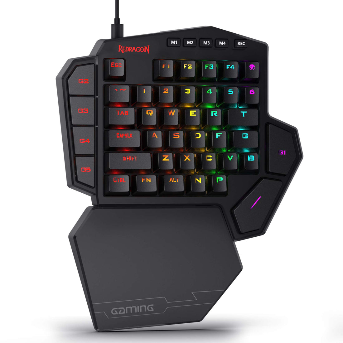 Redragon K585 DITI One-Handed RGB Wired Mechanical Gaming Keyboard - Blue Switches