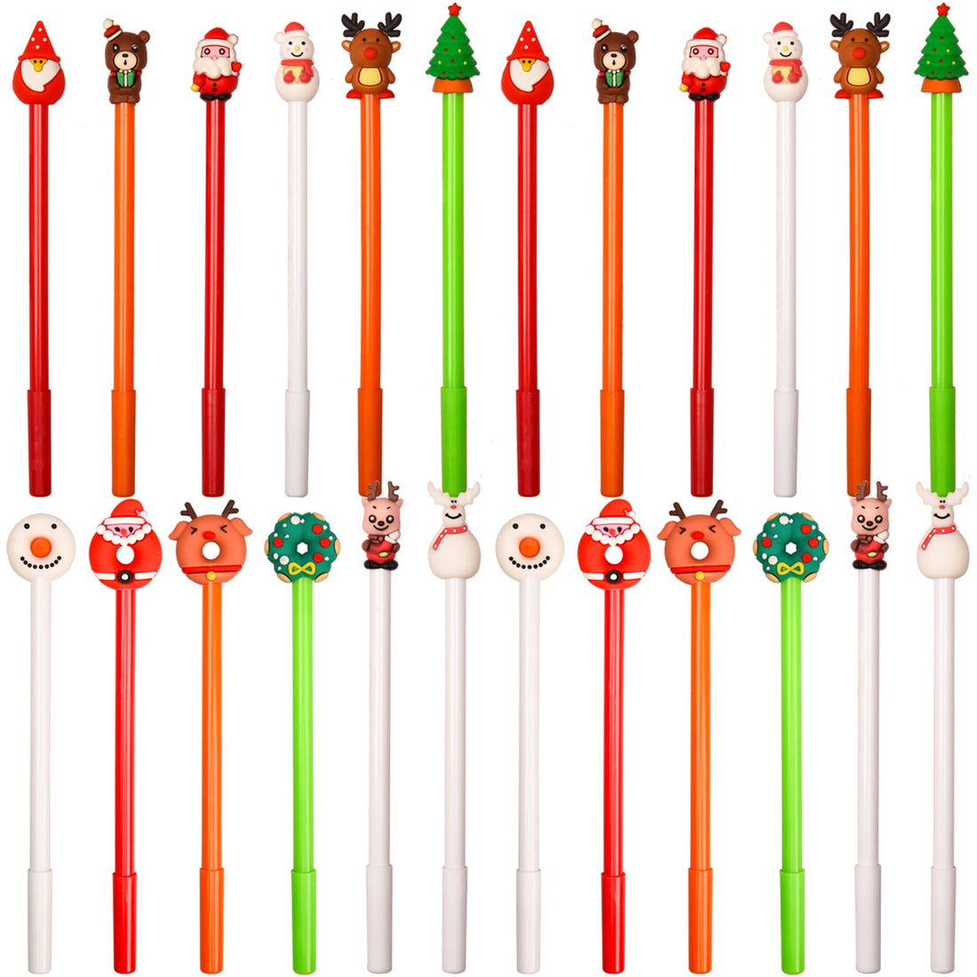 Christmas Gel Pens, Snowman, Christmas Tree, Elk, Santa Claus, Rollerball Pens, Markers, Christmas, Cartoon, Cute Pens (24)