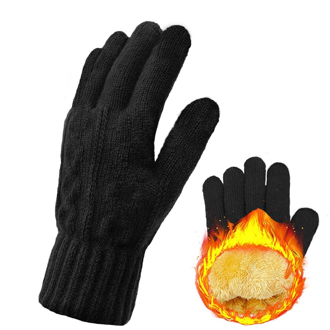 Women's Winter Gloves, Warm Touchscreen Gloves, Wool Lining Gloves for Outdoor Activities Soft Skiing Running Cycling
