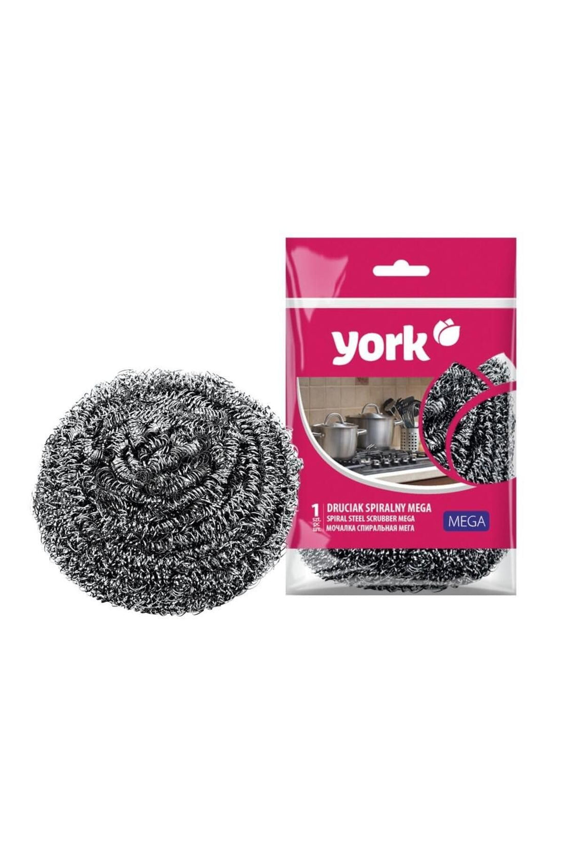 York Spiral steel scrubber Mega