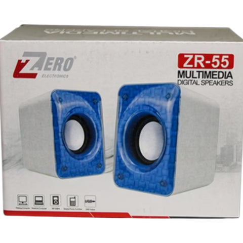 Computer PC Speaker Bar, USB Wired Desktop for PC with Colorful RGB LED Light,Stereo 2.0 USB Powered 3.5mm Aux Portable Gaming Multimedia Speaker for Computer Laptop, Music Player (ZR-55)