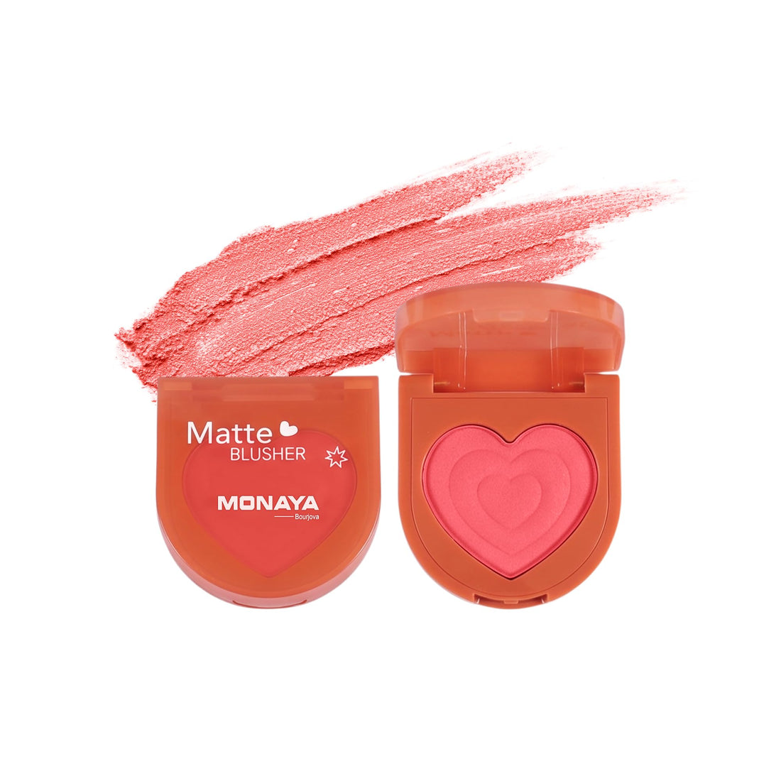 Monaya B009 Matte Blusher – Powder Blush Palette, Soft Matte Finish, Buildable Natural Color, Lightweight Long-Lasting Formula, Vegan & Cruelty-Free (B101A)