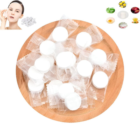 Compressed Face Mask - Creative Portable Silk Leaf Face Mask, Deep Hydration and Luxurious Skin Care, Perfect for Home or Travel Use.(100 Pieces)
