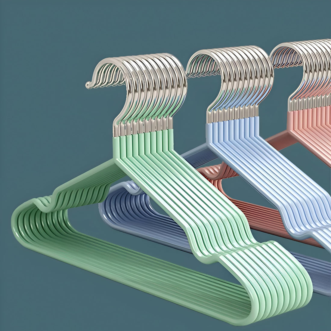Silicone Coated Metal Hangers Non Slip Hangers Ideal for Hanging Clothes Safely and Without Leaving Marks on Different Fabrics.(40 Hangers)
