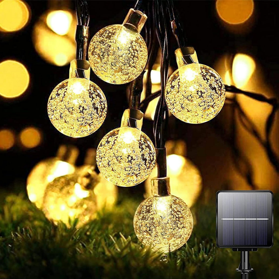 Lezonic Solar Garden Lights Outdoor, 16Ft 30LED Fairy Lights Waterproof, 8 Modes Decorative String Lights for Garden, Patio, Yard, Wedding, Christmas, Terrace, Party (Warm White)
