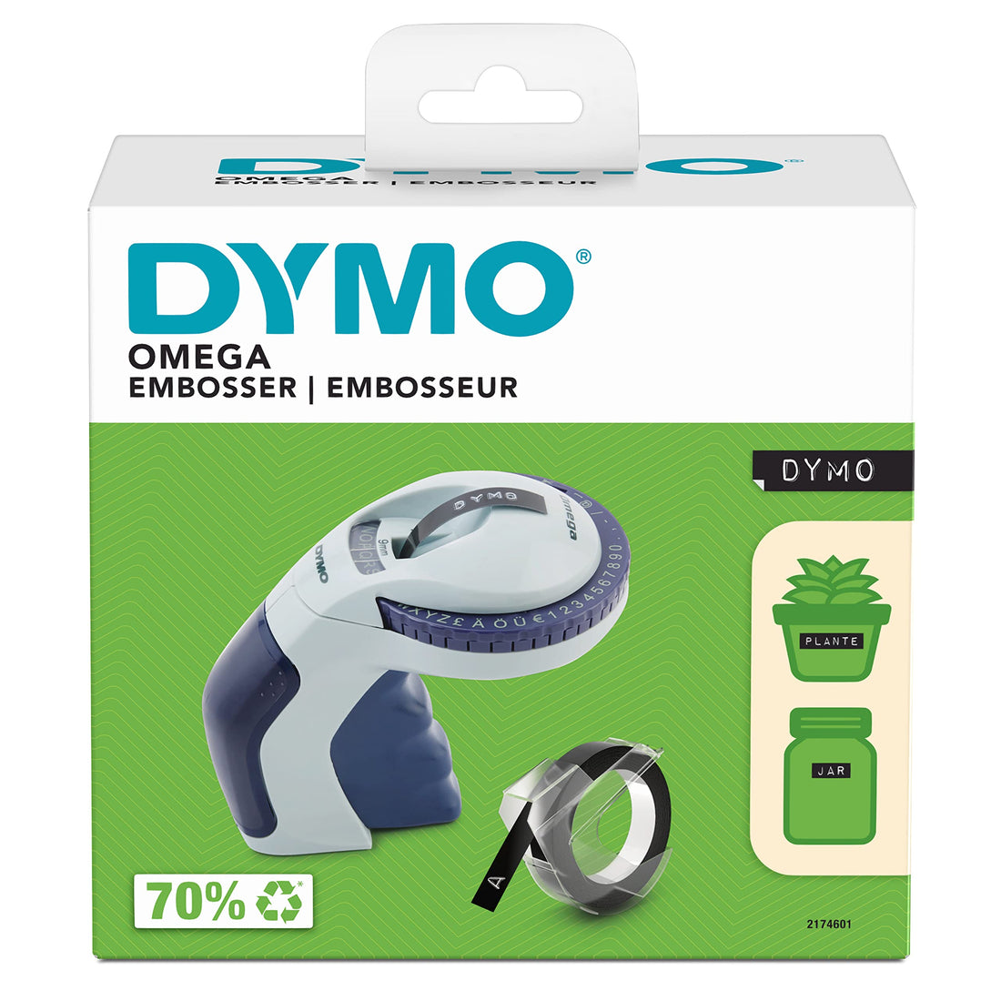 DYMO Omega Embossing Label Maker – Blue/Grey – NO. 2174601