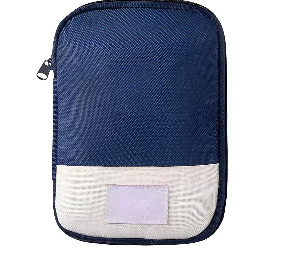 First Aid Tool Storage Bag - Small Portable First Aid Kit for Emergencies for Travel, Camping, Car, Home, Boat (Bag Only) Lightweight Small Storage for Medications (1pc Dark Blue)