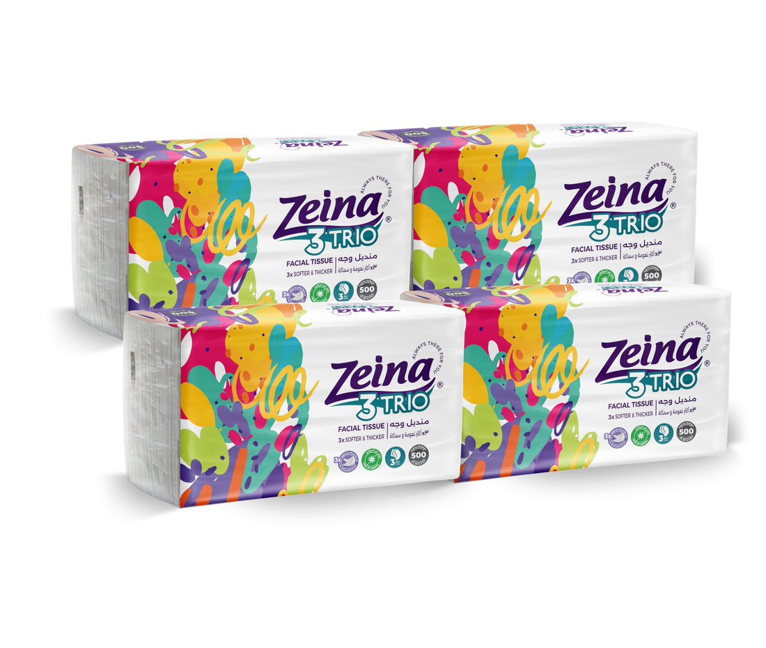 Zeina Bundle 4 Bags x 500 Tissue TRIO