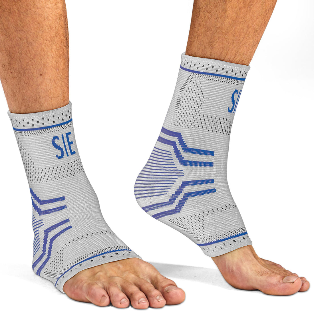 Special Essentials 1 Pair Ankle Brace for Men & Women: Relief for Plantar Fasciitis, Arch Support, Heel Spur Pain, Foot Swelling, Achilles Tendonitis, Ankle and Foot Compression Sleeve Sock (Blue,