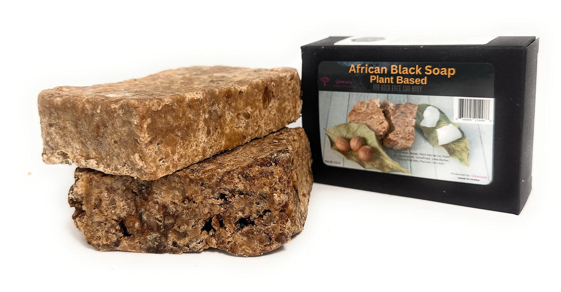 African Black Soap - Natural Soap Bar for Smooth, Hydrating & Healthy Skin - Exfoliating & Purifying Bath Soap - Perfect for Face, Body & Skin - Deep Cleansing Soap - Vegan & Cruelty-Free