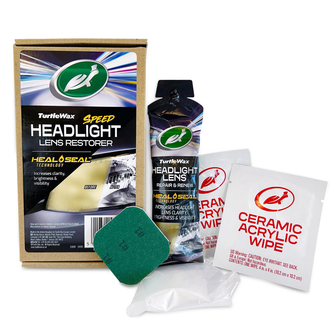 Turtlewax headlightl lens restorer kit