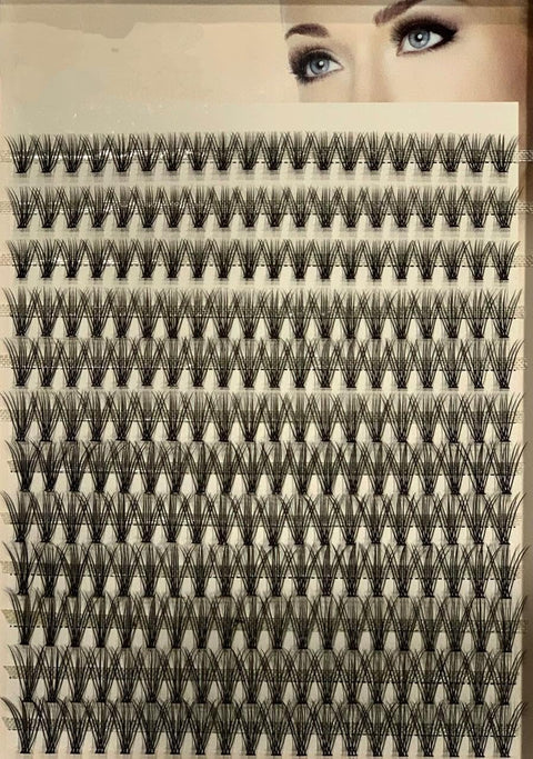 240pcs D Curl Individual Cluster Eyelashes False Eyelashes Extension Individual Eyelash Bunche Lash Cluster DIY at Home (20D-MAX -8MM TO 16MM)
