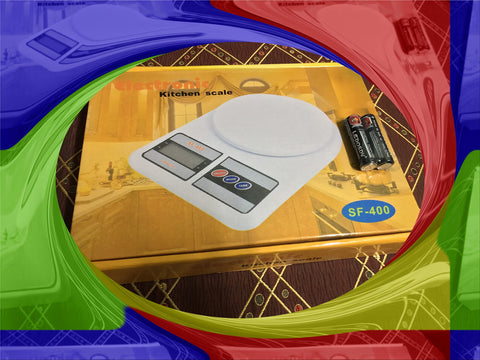 Digital kitchen scales 10 kg payload and the sensitivity of 1 gram