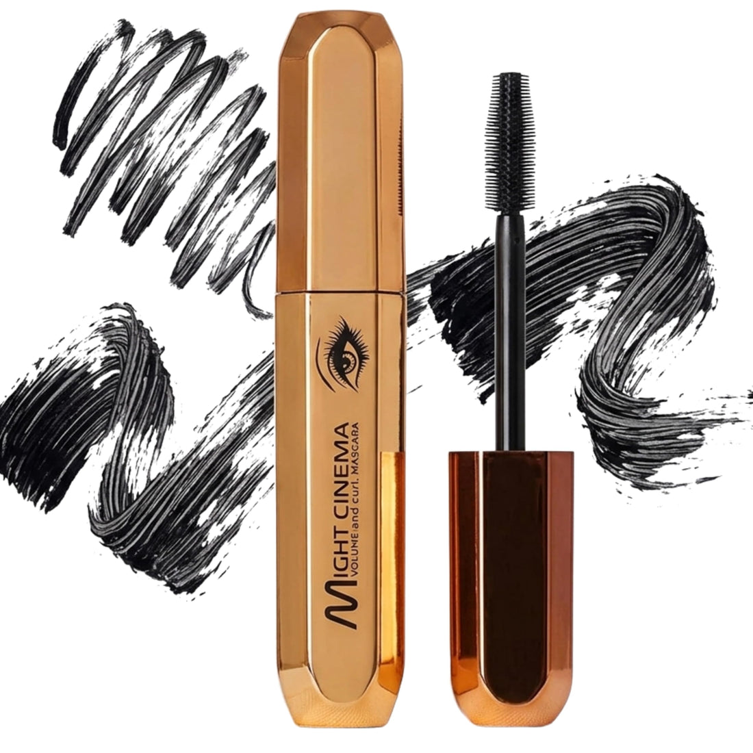 Chocolate mascara, long-lasting, lengthens and thickens eyelashes, waterproof and smudge-proof, 10 grams (black)