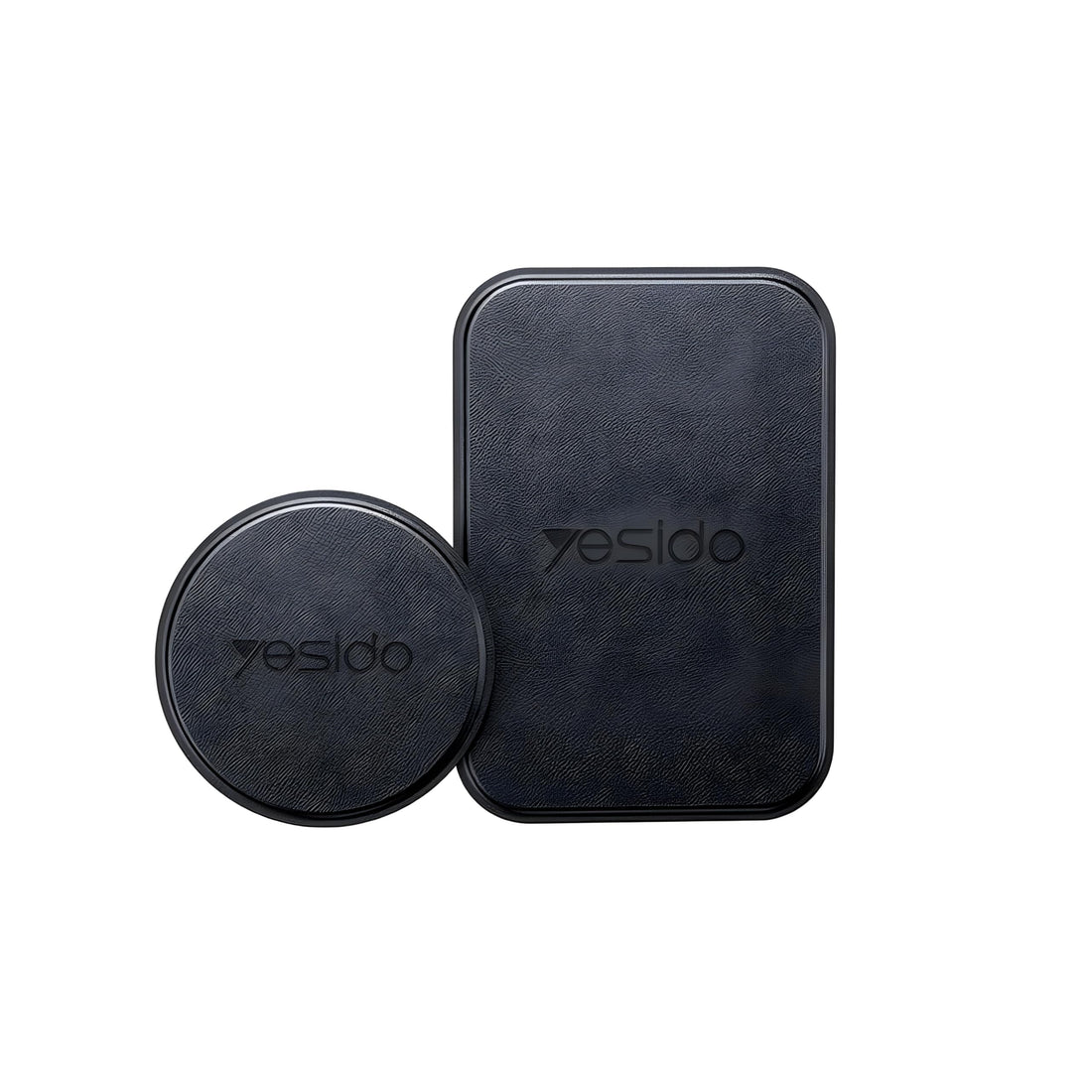 Next Store C207 2-in-1 Magnetic Holder, Round and Rectangular, Strong Adhesive with Scratch Resistant Leather, Securely Hold Phones to Magnetic Car Mount