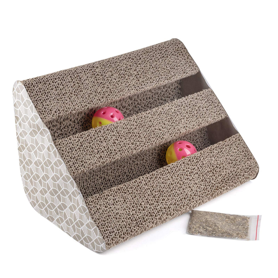 Cardboard Cat Scratcher toy kitten scratch board posts - includes Catnip