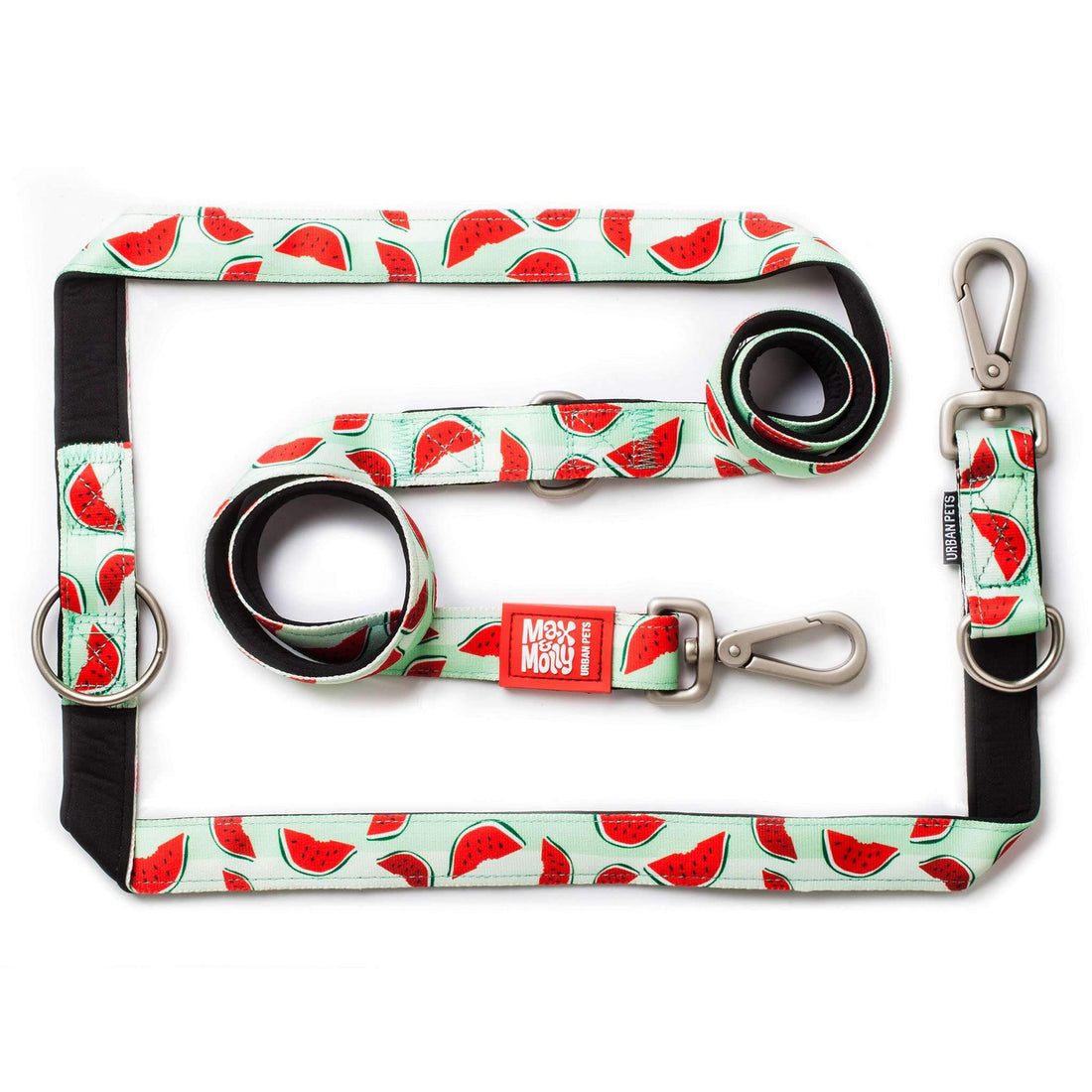 Max & Molly Multi-Function Leash - Design Watermelon/M SIZE