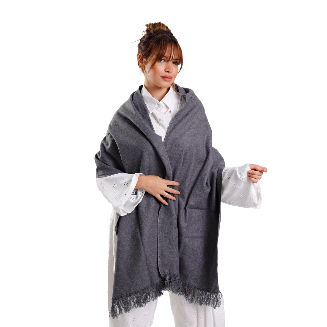 Unisex Solid Wool Shawl Warm Gogh Material Winter