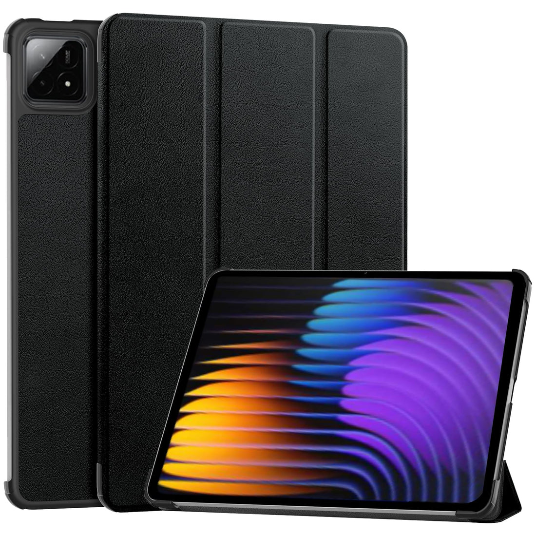 for Xiaomi Pad 7 Case, Ultrathin Smart Tablet Case for Xiaomi Pad 7 Pro 11.2 Inch 2025, Black