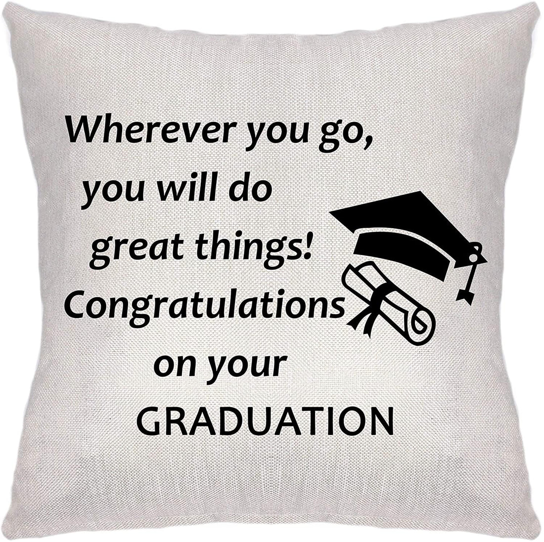 KAYL Inspirational Throw Pillow Cover Case Graduation Cap Gift Cushion Cover She Believed She Could so She Did Congratulation Pillow Case Graduate Gift 40 x 40