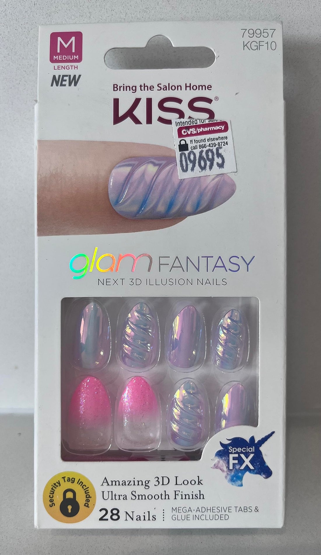 Kiss Glam Fantasy Press-On Nails, Play Favorite Style (Kgf10)