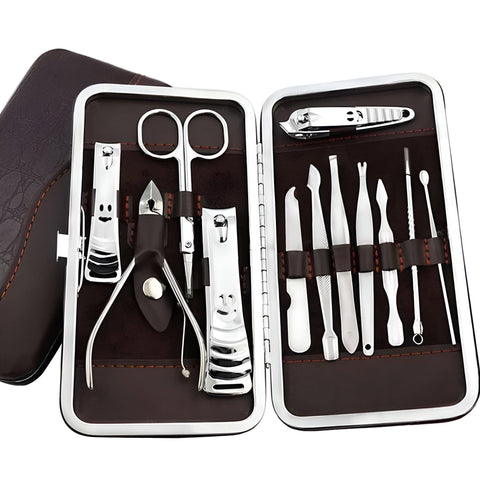 Complete Manicure and Pedicure Set for Men & Women - 19 Piece All-Inclusive Manicure and Pedicure Set Made of High Quality Stainless Steel with Stylish and Durable Portable Travel Case (2 Sets)