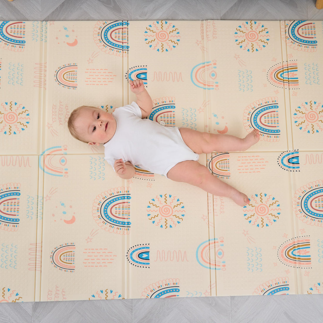 Thick Reversible Foldable Baby Play Mat 120 x 180 x 1 cm – Play Mat for Baby Children – XXL Foam Floor Mat – Motor Skills Mat Promoting Sensory Development – Newborn Baby Gift