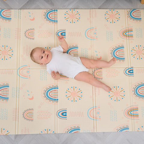 Thick Reversible Foldable Baby Play Mat 120 x 180 x 1 cm – Play Mat for Baby Children – XXL Foam Floor Mat – Motor Skills Mat Promoting Sensory Development – Newborn Baby Gift