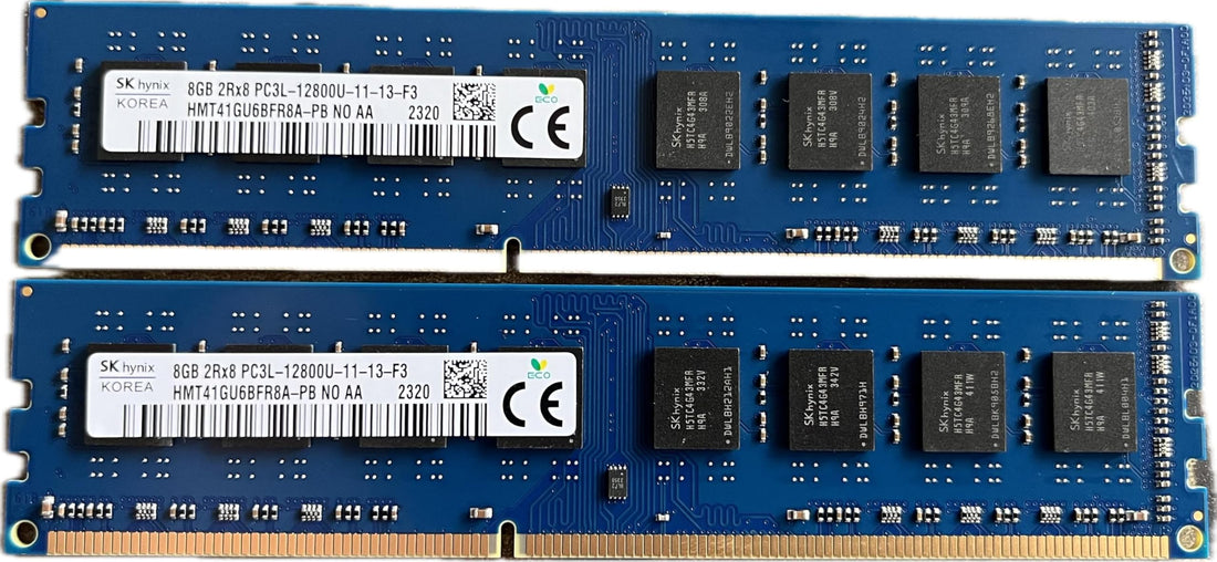 2x8GB 16GB Total 2Rx8 PC3L-12800U HMT41GU6BFR8A-PB NO AA|DDR3 DESKTOP MEMORY/RAM