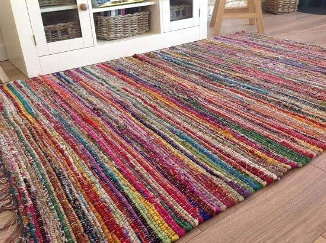 Egypt Antiques Handmade Multicolor Cotton Rug (2X10m)