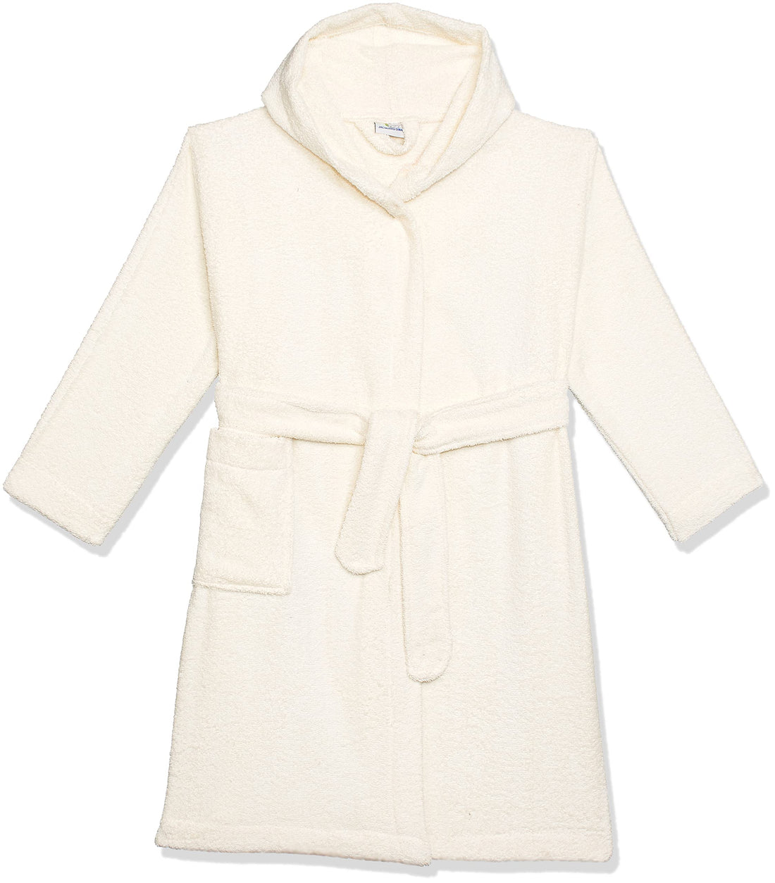 Egyptian Kids Bathrobe in Off White (White Dune) - 100% Cotton, Quick-Dry - Soft and Absorbent for Home and Beach Use