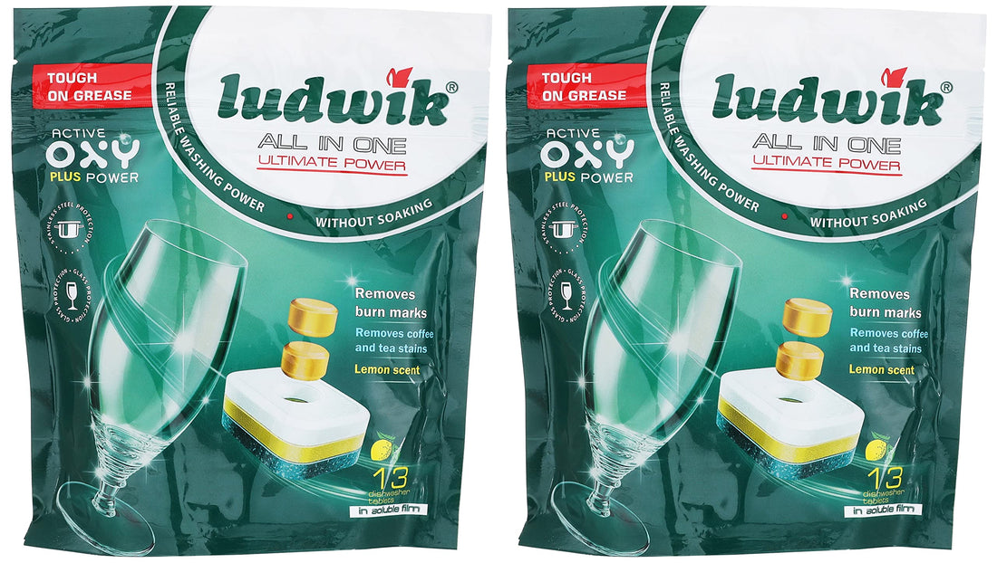 Ludwik All In One Dishwasher Tablets, 13 Pieces - Set of 2