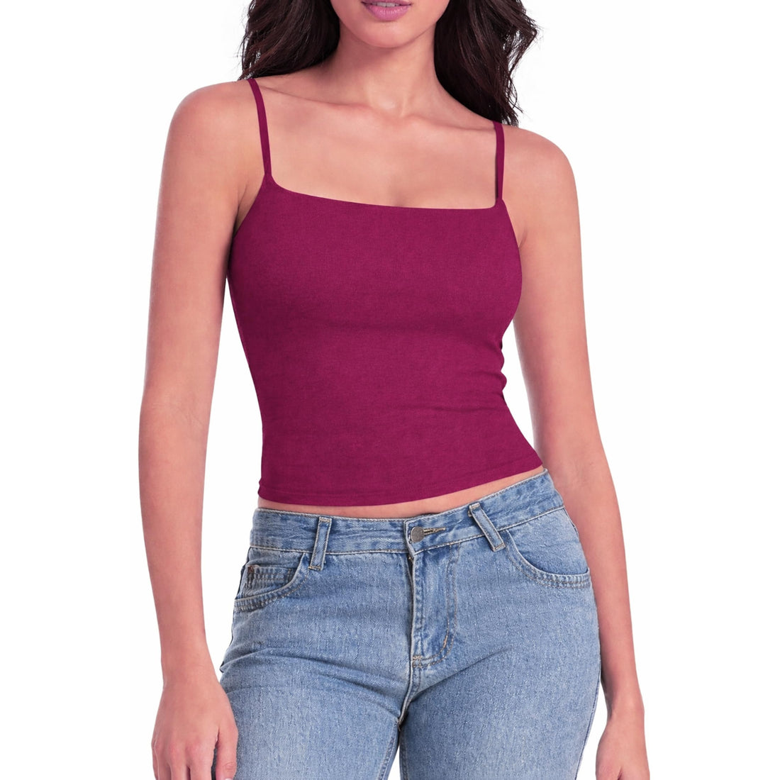 Round-Neck Solid Tank Top for Women, 100% Microfiber