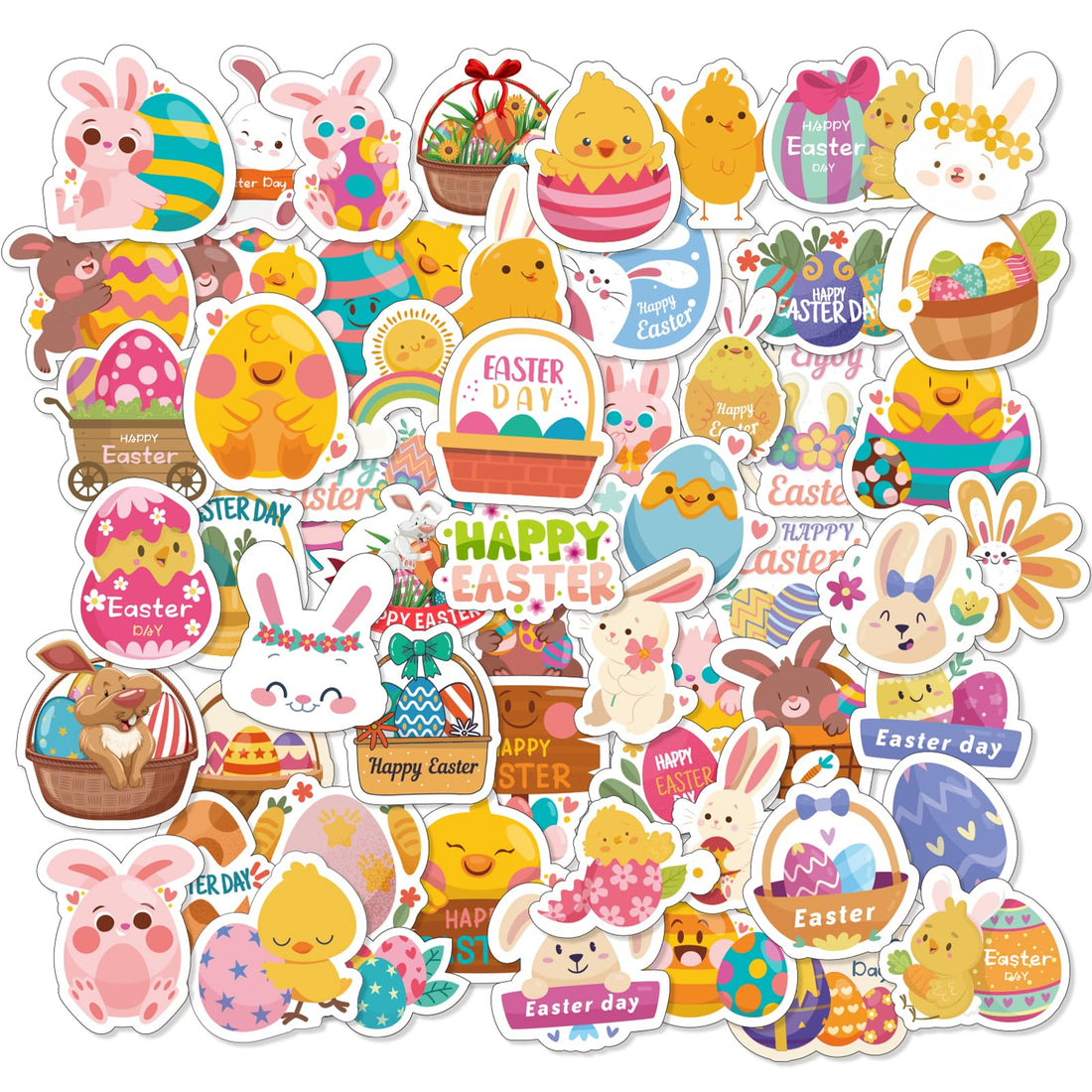 120 Pcs Easter Stickers for Kids - Bulk Bunny Eggs Stickers Crafts for Basket Stuffers Essentials & Egg Fillers, Easter Games Activities Party Favors Supplies Gifts Decorations for Kids Boys Girls
