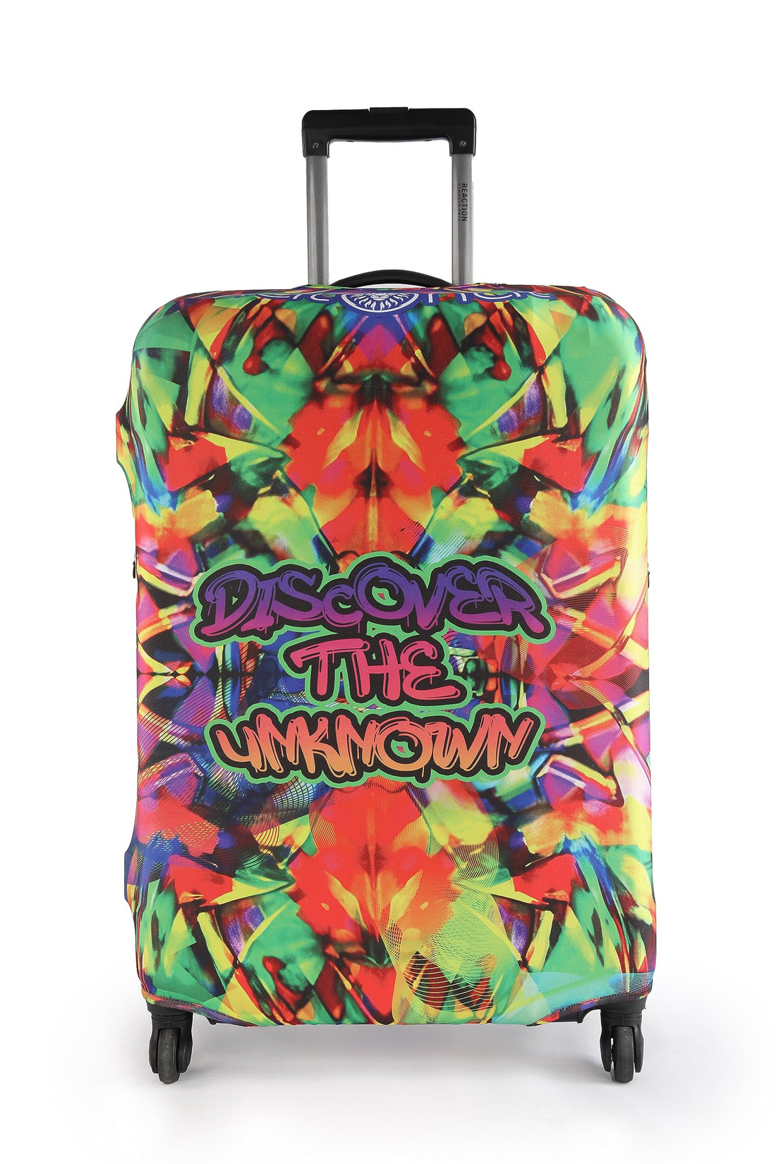 natOnat Travel Luggage Cover Protector - Suitcase Cover with Coloured Pattern - Washable Spandex & Polyester - Protects Against Dirt & Scratches - Discover the Unknown Design - Fits 58-63 CM Height