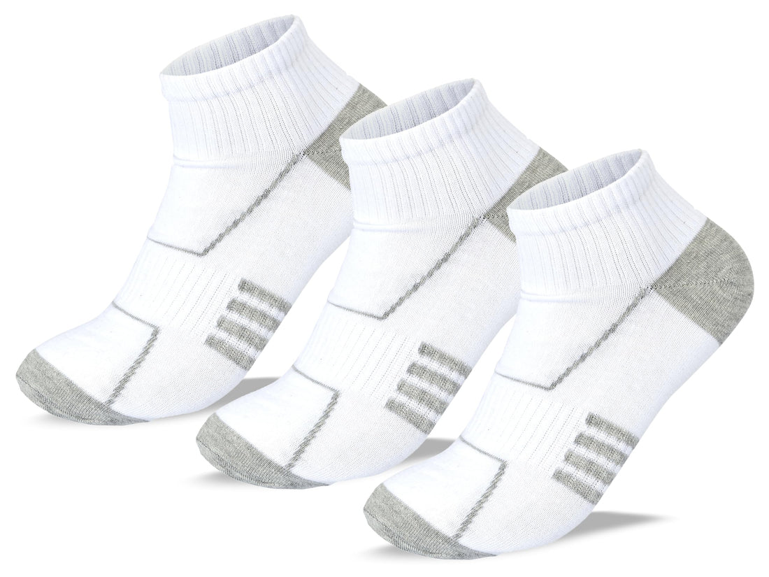 Sam Socks Men Set Of 3 Cotton Lycra L-Shape Socks White 41-46 EU