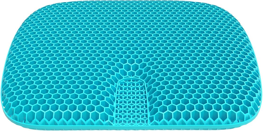 Innovative Gel Seat Cushion, Office Chair Pad Suitable for Vehicle Wheelchair Use, Double Thick Pressure Relief Cushion, Long Cushion with Anti-Slip Cover for Safety and Comfort