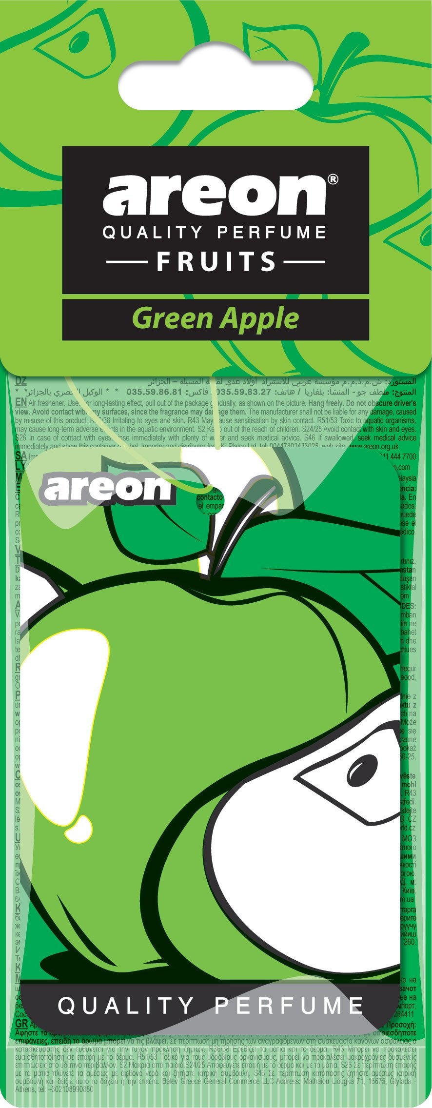 Areon Fruits car freshener- Green Apple